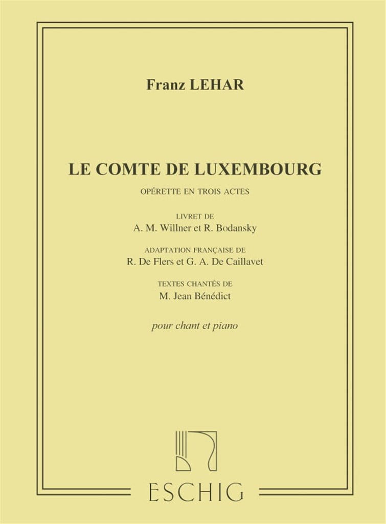 Comte De Luxembourg Chant-Piano